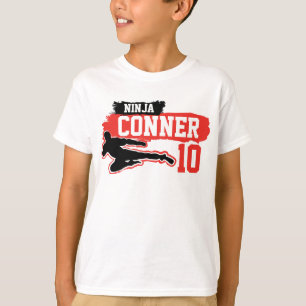 Martial Arts Ninja Warrior Theme Birthday Boy T-Shirt