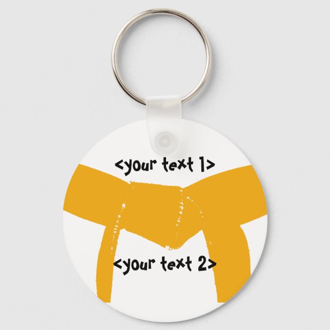 Martial Arts Orange Belt Key Ring (Front)