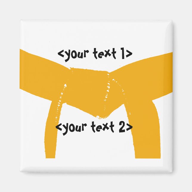 Martial Arts Orange Belt Magnet (Front)