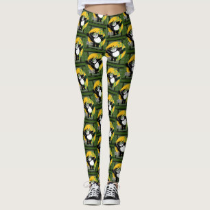 Martial Arts Panda - Green Leggings