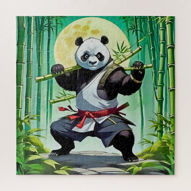 Martial Arts Panda Jigsaw Puzzle (Vertical)