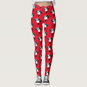 Martial Arts Panda - Red Leggings