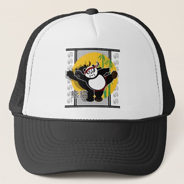 Martial Arts Panda Trucker Hat (Front)