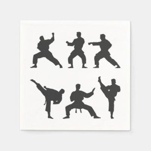 Martial Arts Paper Napkins, Karate Taekwondo Party Napkin