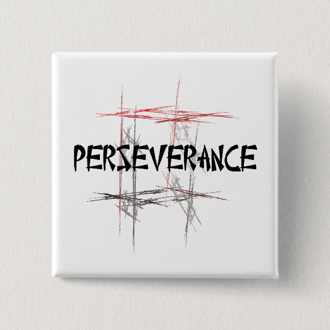 Martial Arts Perseverance 15 Cm Square Badge (Front)