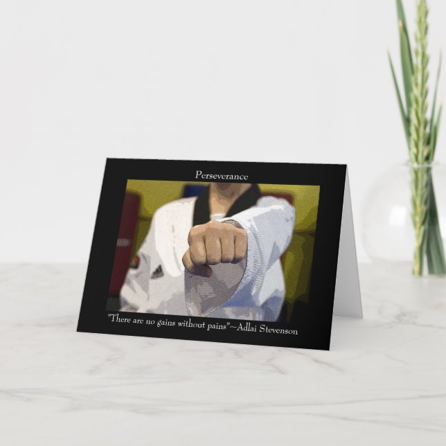 Martial Arts Perseverance Inspirational Card (Front)