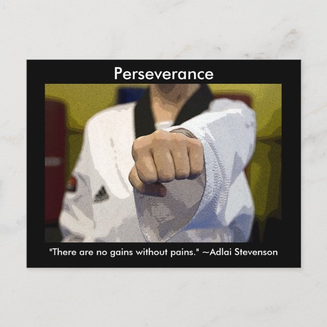 Martial Arts Perseverance Postcard (Front)
