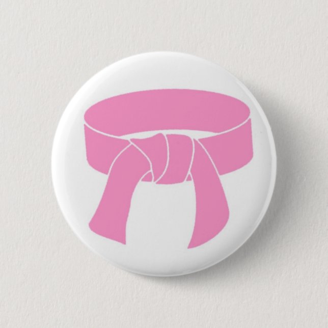 Martial Arts Pink Belt Button (Front)