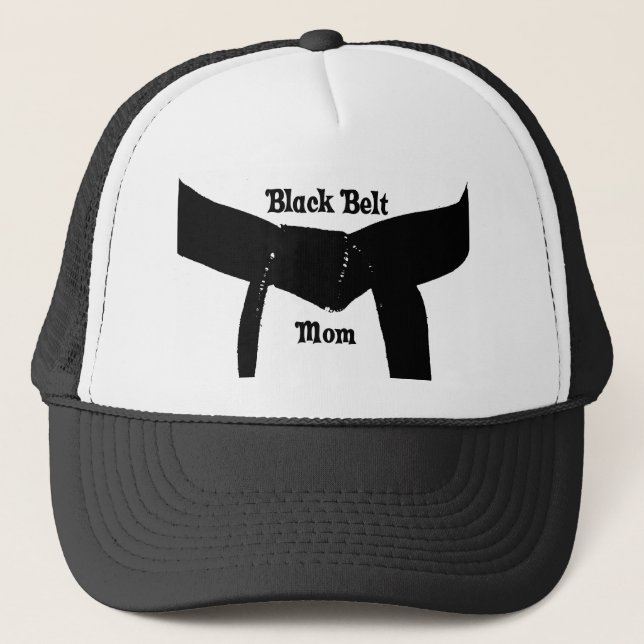 Martial Arts Plain Black Belt Mum Hat (Front)
