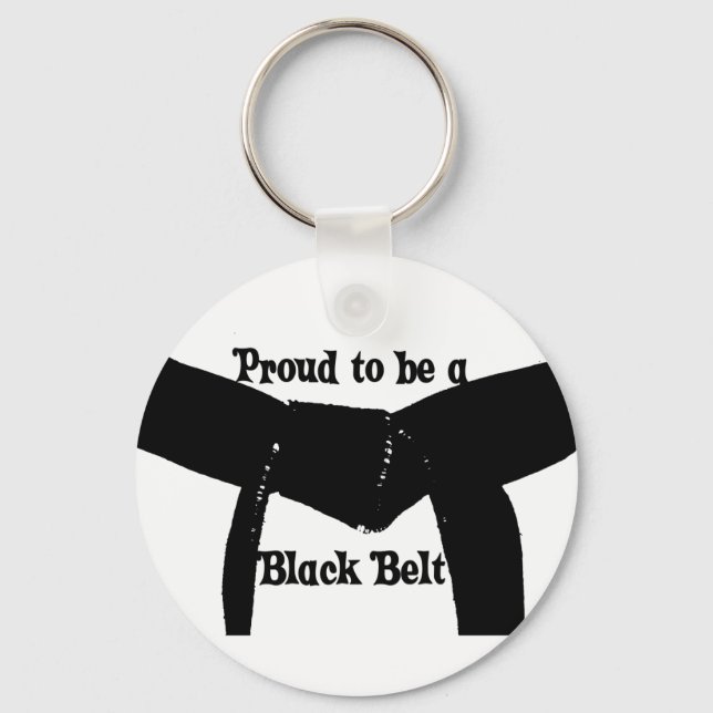 Martial Arts Proud to be a Black Belt Keychain (Front)
