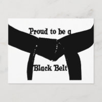 Martial Arts Proud to be a Black Belt Postcard