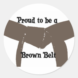 Martial Arts Proud to be a Brown Belt Classic Round Sticker