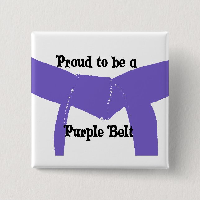 Martial Arts Proud to be a Purple Belt 15 Cm Square Badge (Front)