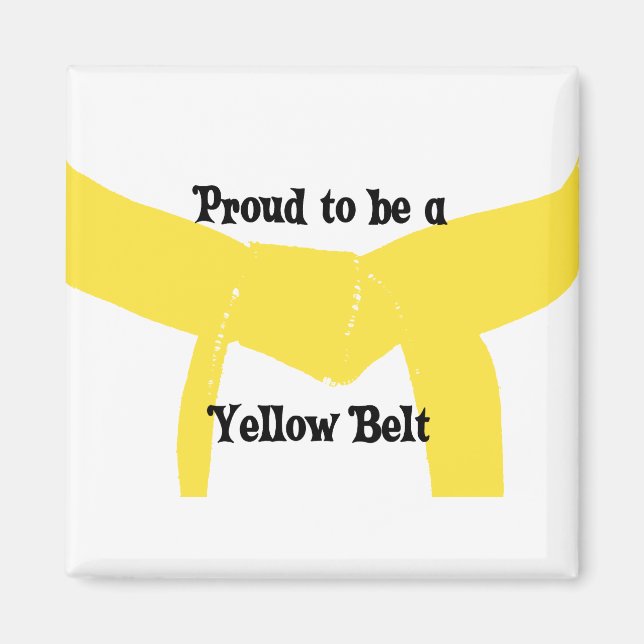 Martial Arts Proud to be a Yellow Belt Magnet (Front)