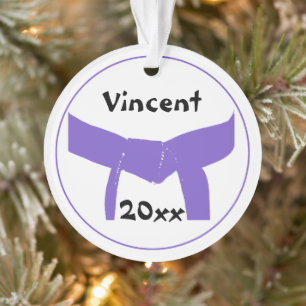 Martial Arts Purple Belt Ornament