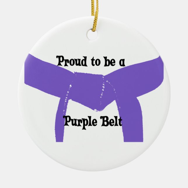 Martial Arts Purple Belt Pride Ceramic Ornament (Front)