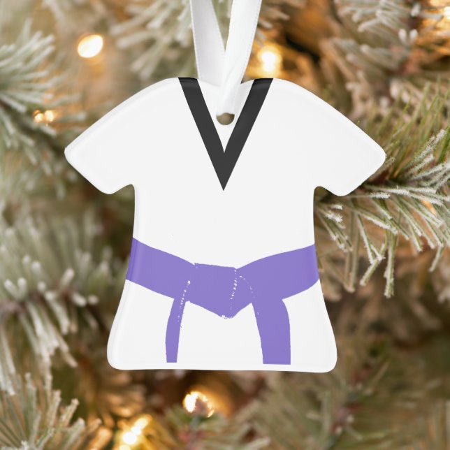 Martial Arts Purple Belt Uniform Ornament (Tree)