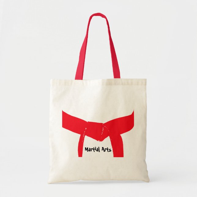 Martial Arts Red Belt Tote Bag (Front)