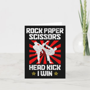 Martial Arts Rock Paper Scissors Taekwondo Karate Card