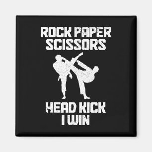 Martial Arts Rock Paper Scissors Taekwondo Karate Magnet