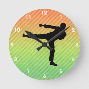 Martial Arts Round Clock