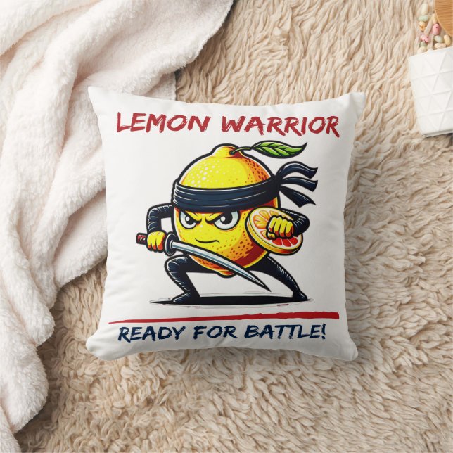 Martial Arts Samurai Lemon Warrior Cushion (Blanket)
