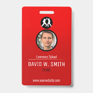 Martial Arts School Academy Institute ID Badge