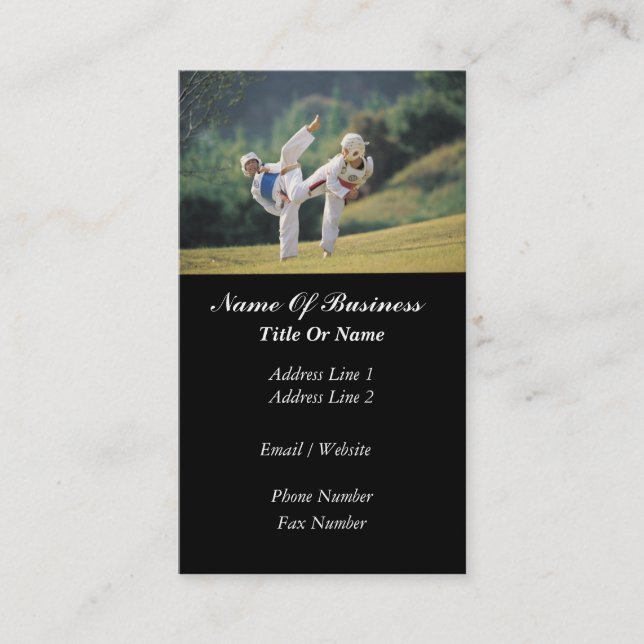 Martial Arts School Business Card (Front)