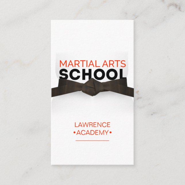 Martial Arts School / Karate dojo Business Card (Front)
