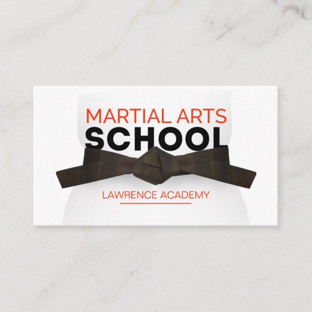 Martial Arts School / Karate dojo Business Card (Front)