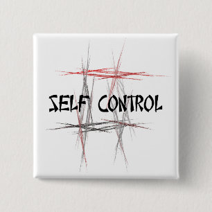 Martial Arts Self Control 15 Cm Square Badge