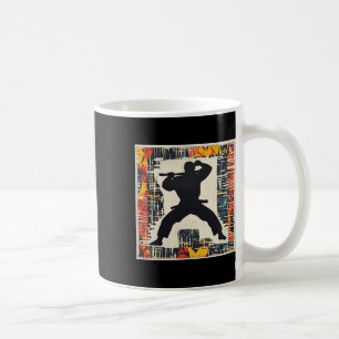 Martial Arts Silhouette Abstract Coffee Mug