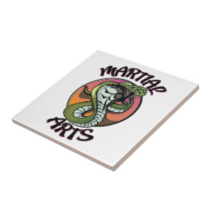 Martial Arts Snake Ceramic Tile