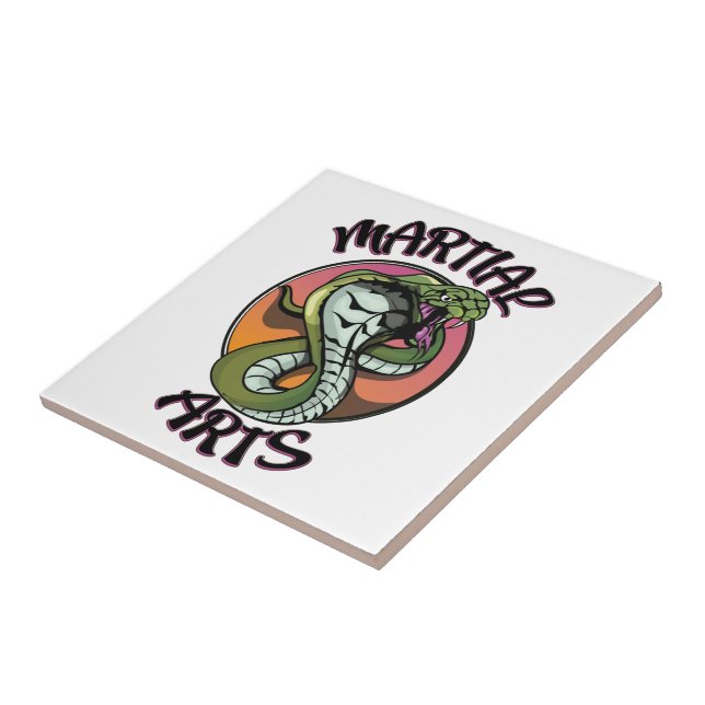 Martial Arts Snake Ceramic Tile (Side)