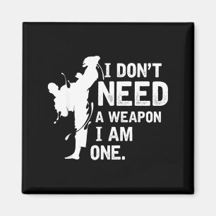 Martial Arts Sparring Black Belt Sports Athlete Magnet