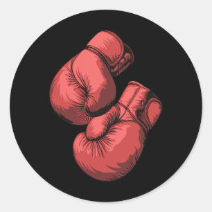 Martial Arts Sport Punching Bag Sparring Boxer Classic Round Sticker