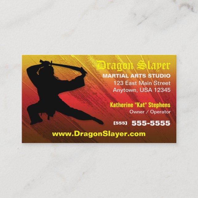 Martial Arts Studio Business Card (Front)