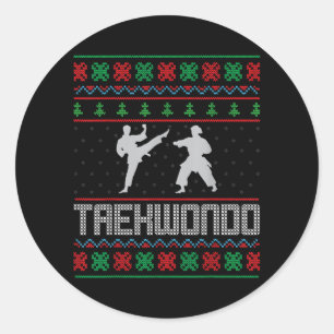 Martial Arts Taekwondo Lover - Ugly Style Classic Round Sticker