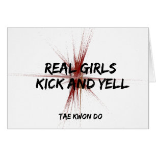 Martial Arts Taekwondo Real Girls Kick and Yell