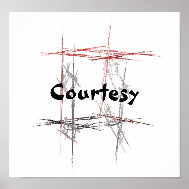 Martial Arts Taekwondo Tenets Courtesy Poster (Front)