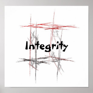 Martial Arts Taekwondo Tenets Integrity Poster