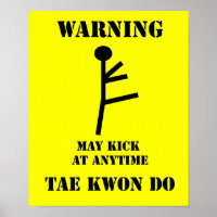 Martial Arts Taekwondo Warning