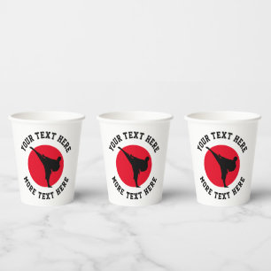 Martial arts theme kid's karate Birthday party Paper Cups