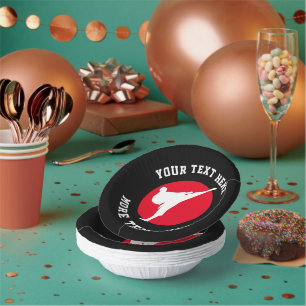 Martial arts themed karate Birthday party bowls Paper Plate