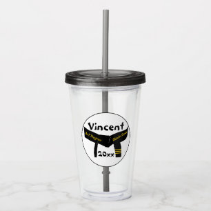 Martial Arts Third Degree Black Belt Acrylic Tumbler