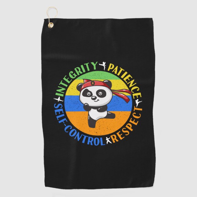 Martial Arts Values - Boys Karate Mindset Golf Towel (Front)