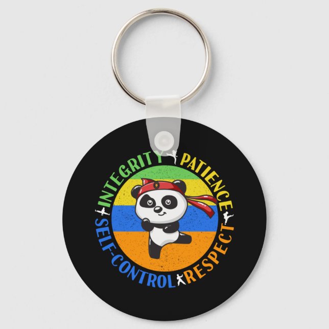 Martial Arts Values - Boys Karate Mindset Key Ring (Front)