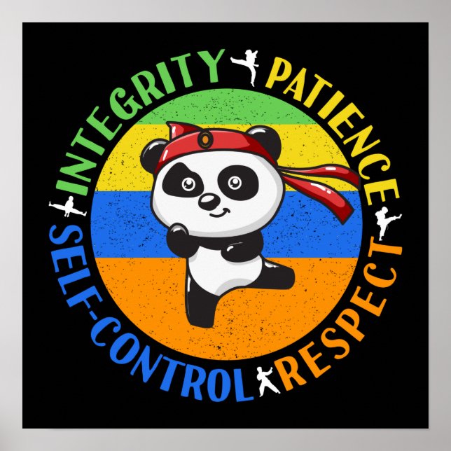 Martial Arts Values - Boys Karate Mindset Poster (Front)