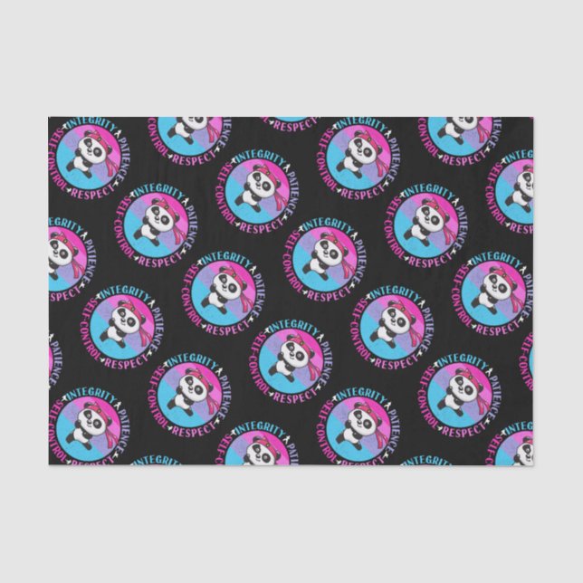 Martial Arts Values - Girly Karate Mindset Tissue Paper (Front)