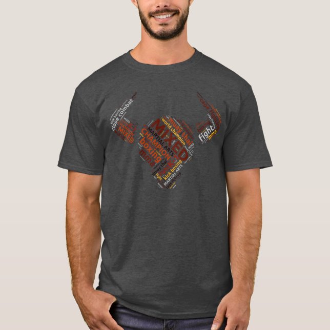 Martial Arts Word Cloud T-Shirt (Front)